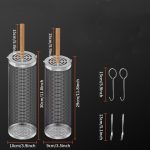 Rüsten Sie den Grillkäfig mit Klappdeckel und rollbarem Grillkorb aus Edelstahl mit Holzgriff auf, Small, Large, Small+Large – Bild 7