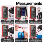 ANENG 683 Smart-Touchscreen-Multimeter mit automatischem Bereich und wiederaufladbarem Multimeter, 683 Red, 683 Black – Bild 10
