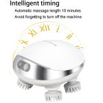 K111 Heiße Kompresse Rotlicht Kopfmassagegerät Elektrisches Kneten Vibration Wasserdichtes Kopfinstrument, K111 White – Bild 5