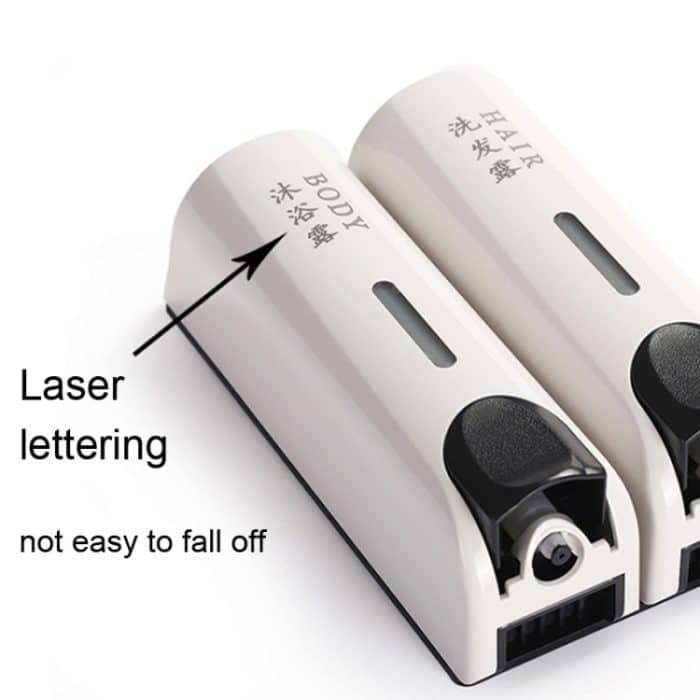 Runder, wandmontierter manueller Seifenspender, Shampoo-Flasche, Handwasch- und Körperwaschspender, Double Head White, Double Head Golden, Double Head Matte, Three Head Golden – Bild 6