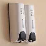 Runder, wandmontierter manueller Seifenspender, Shampoo-Flasche, Handwasch- und Körperwaschspender, Double Head White, Double Head Golden, Double Head Matte, Three Head Golden – Bild 7