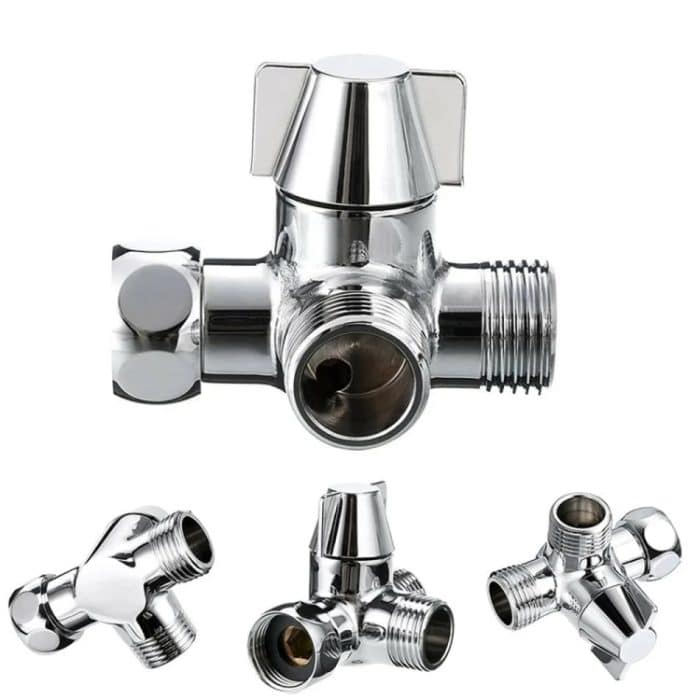 Doppelgriff Messing 3-Wege-Duscharm-Umstellventil Handbrause-Brauseteiler – Bild 3