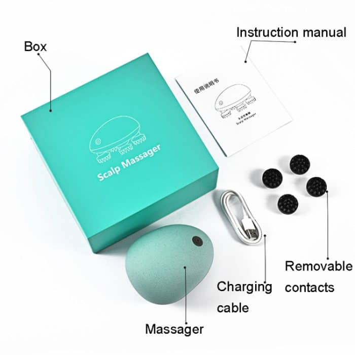 Mini-elektrische Kopfmassage, Mini Blue, Mini Silver, Mini White – Bild 3