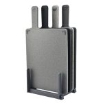 Quadratisches PP-Kunststoff-Gemüsebrett, 4-farbiges, rohes, gekochtes Baby-Ergänzungsgemüsebrett, PP