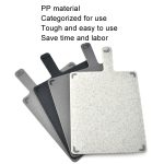 Quadratisches PP-Kunststoff-Gemüsebrett, 4-farbiges, rohes, gekochtes Baby-Ergänzungsgemüsebrett, PP – Bild 2