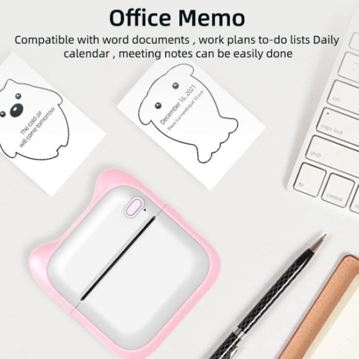 A31 Bluetooth Handheld tragbarer selbstklebender Thermodrucker, Pink, Blue, Pink+5 Rolls Printer Paper, Blue+5 Rolls Printer Paper, Pink+3 Rolls Colored Paper, Blue+3 Rolls Colored Paper – Bild 4