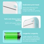 A31 Bluetooth Handheld tragbarer selbstklebender Thermodrucker, Pink, Blue, Pink+5 Rolls Printer Paper, Blue+5 Rolls Printer Paper, Pink+3 Rolls Colored Paper, Blue+3 Rolls Colored Paper – Bild 9