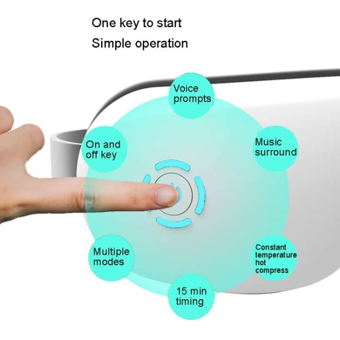 A216 Intelligentes drahtloses Augenmassageinstrument, pneumatisches Vibrations-Heißkompressen-Augenpflegeinstrument, A216 Vibration Hot Compress – Bild 5