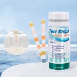 50 Stück PH075 6-in-1 Restchlor-PH-Wasserqualitätsdetektor PH-Testpapier