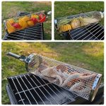 Upgrade mit Griff, Grillkäfig, Grillkorb aus Edelstahl, 30cm+Handle 18cm – Bild 8