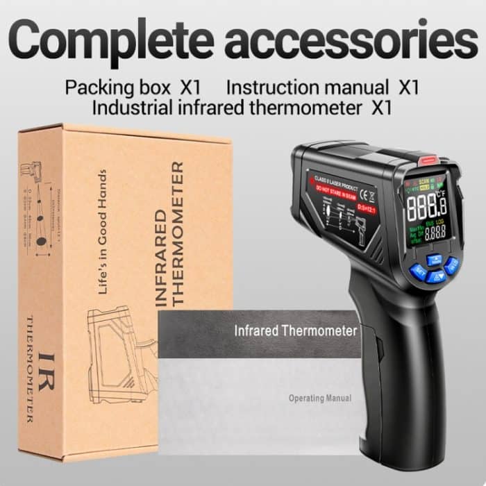 ANENG TH06 Öltemperatur Hochpräzises Thermometer Laserbacken Infrarot-Wasserthermometer, TH06 Orange, TH06 Black – Bild 9