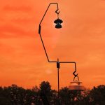 1,73 m Camping-Lichtmast aus Schmiedeeisen, zusammenklappbares Licht-Hängegestell mit Aufbewahrungstasche