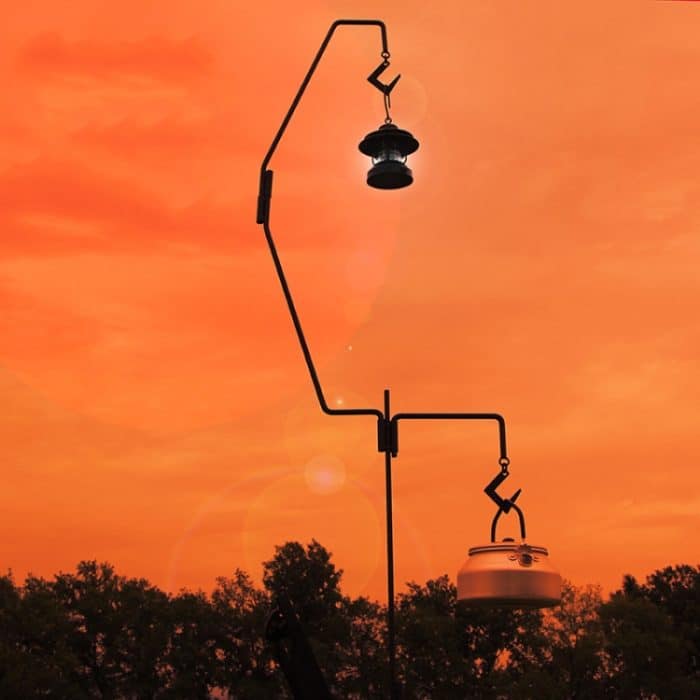 TBD06036711.jpg 1,73 m Camping-Lichtmast aus Schmiedeeisen, zusammenklappbares Licht-Hängegestell mit Aufbewahrungstasche – Bild 1