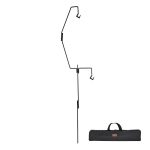 1,73 m Camping-Lichtmast aus Schmiedeeisen, zusammenklappbares Licht-Hängegestell mit Aufbewahrungstasche – Bild 2