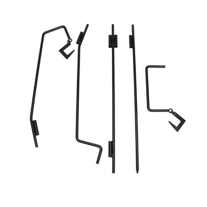 1,73 m Camping-Lichtmast aus Schmiedeeisen, zusammenklappbares Licht-Hängegestell mit Aufbewahrungstasche – Bild 3