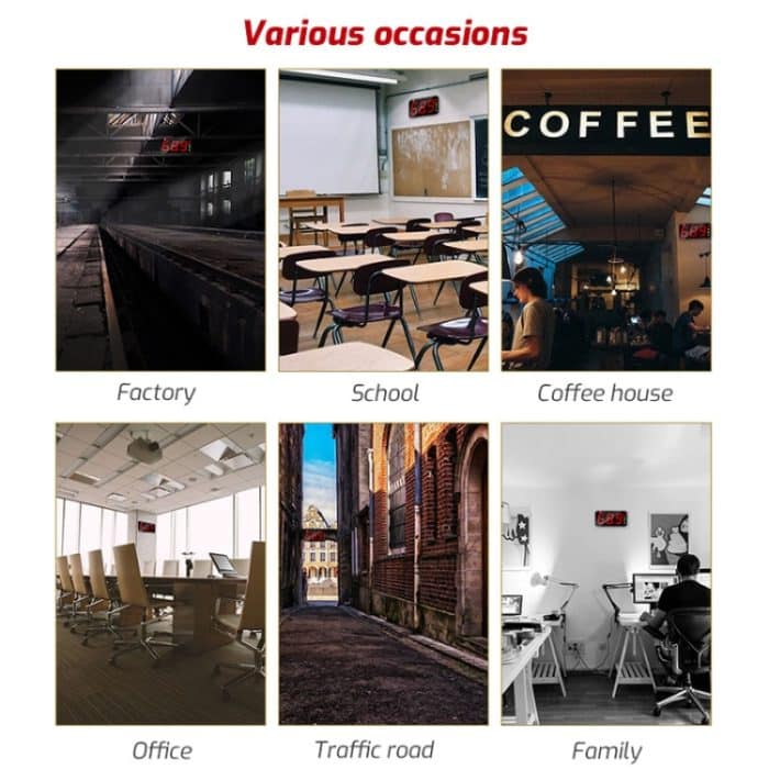 Wandmontierter Lärmmesser mit großem Bildschirm, Dezibel-Detektor, TA653A, TA654A – Bild 13