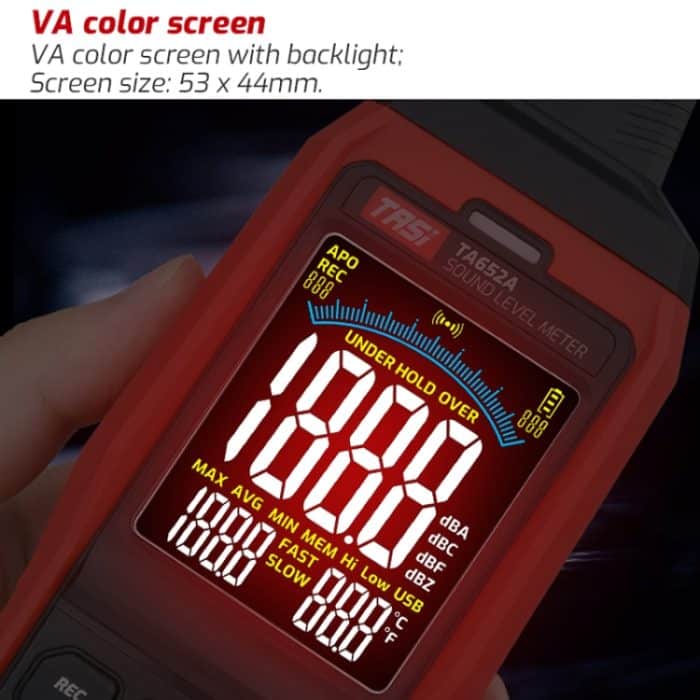 Heim-Geräuschtester zur Erkennung von Lautstärken, Z-gewichtetes Dezibel-Gerät, TA652A, TA652B – Bild 7