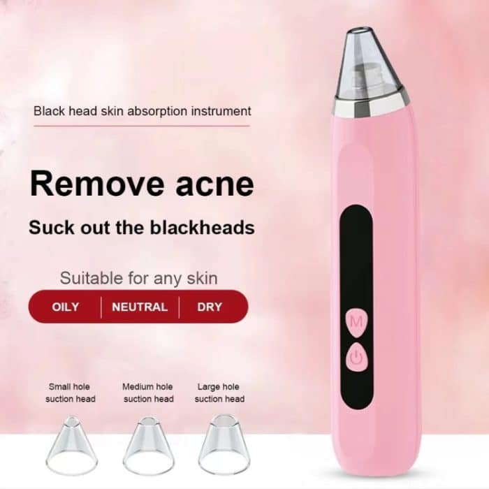 Mitesser-Entferner, Vakuum-Porenreiniger, Gesichts-Tiefenreinigung, Schönheitswerkzeuge, Dry Battery(White), Dry Battery (Pink) – Bild 3