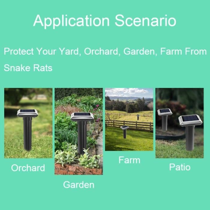 SJZ038 Wasserdichter Solar-Ultraschall-Rattenvertreiber für den Außenbereich, Ultraschall-Tiervertreiber, SJZ038 (Black), SJZ038 (Green), SJZ038 (Orange) – Bild 9