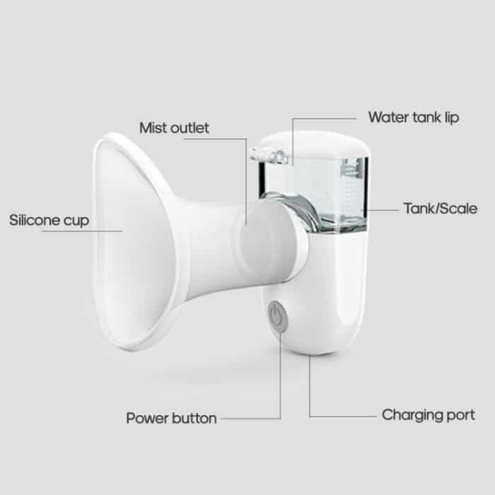Wiederaufladbarer Augensprüher, Mini-Gesichtsdampfer, Luftbefeuchter mit feinem Nebel, 8007 White, 8007 Green – Bild 3