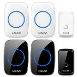 CACAZI A06-DC 1 bis 2 Akku Smart Home kabellose wasserdichte Türklingel, 1 to 2 (White), 1 to 2 (Black) – Bild 2