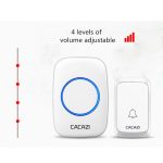 CACAZI A06-DC 1 bis 2 Akku Smart Home kabellose wasserdichte Türklingel, 1 to 2 (White), 1 to 2 (Black) – Bild 7