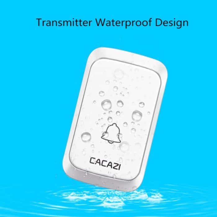 CACAZI A06-DC 1 bis 2 Akku Smart Home kabellose wasserdichte Türklingel, 1 to 2 (White), 1 to 2 (Black) – Bild 9