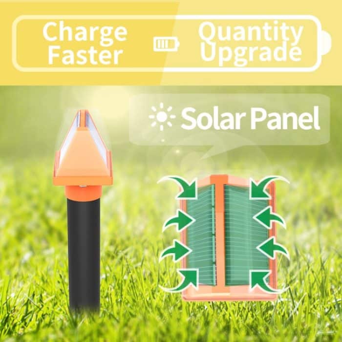 SJZ057 Outdoor IP66 Wasserdichter Solar-Ultraschall-Rattenvertreiber Obstgarten Ultraschall-Tiervertreiber, SJZ057 (Orange) – Bild 12