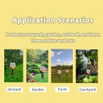 SJZ057 Outdoor IP66 Wasserdichter Solar-Ultraschall-Rattenvertreiber Obstgarten Ultraschall-Tiervertreiber, SJZ057 (Orange) – Bild 14