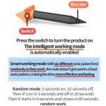 SJZ057 Outdoor IP66 Wasserdichter Solar-Ultraschall-Rattenvertreiber Obstgarten Ultraschall-Tiervertreiber, SJZ057 (Orange) – Bild 5