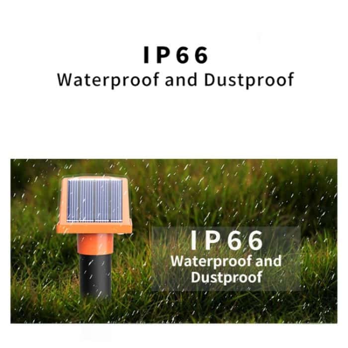 SJZ057 Outdoor IP66 Wasserdichter Solar-Ultraschall-Rattenvertreiber Obstgarten Ultraschall-Tiervertreiber, SJZ057 (Orange) – Bild 7