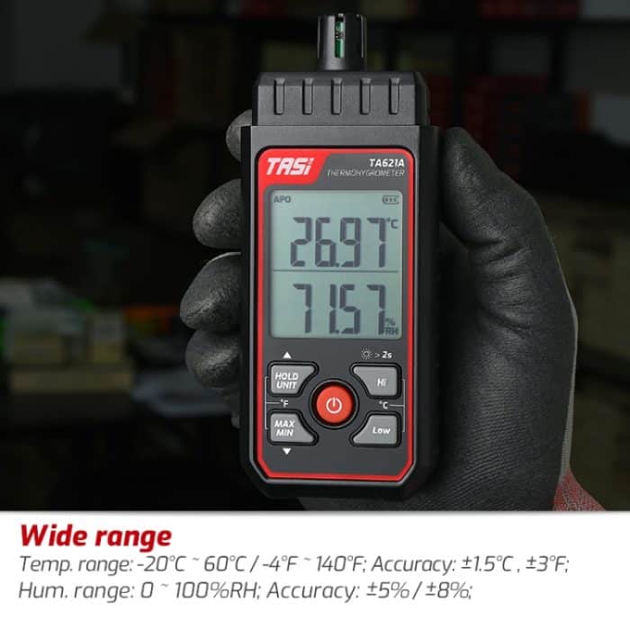 TASI TA621A Digitales Taupunktthermometer, Umgebungstemperatur- und Luftfeuchtigkeitsmesser – Bild 6