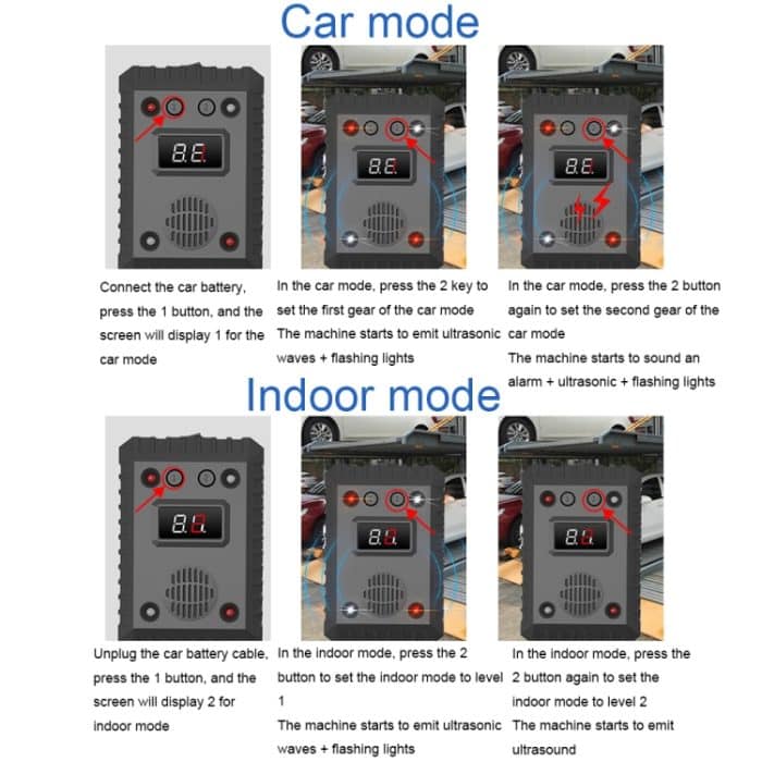 SJZ-021 Auto-Ultraschall-Rattenvertreiber, Automotor-Mausabwehrmittel, without Battery, with Battery – Bild 10