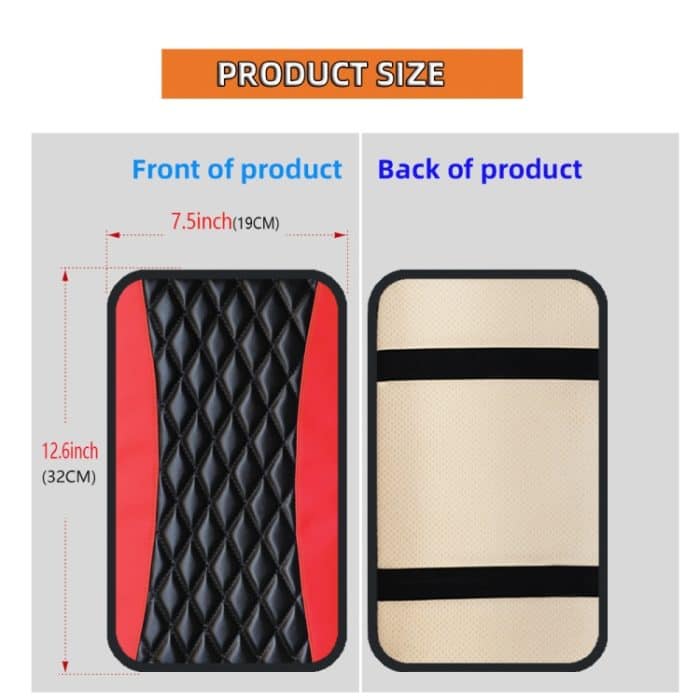 Auto-Mittelkonsolen-Abdeckungsmatte, PU-Leder, Auto-Armlehnenbezug, 32x19cm – Bild 4