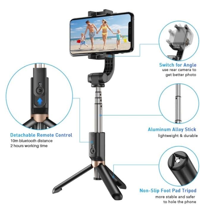 APEXEL APL-D6 Live-Video Multifunktionaler Handy-Gimbal-Stabilisator Selfie-Stick – Bild 5