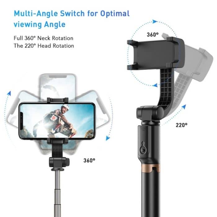 APEXEL APL-D6 Live-Video Multifunktionaler Handy-Gimbal-Stabilisator Selfie-Stick – Bild 7