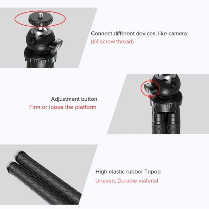 APEXEL APL-JJ09 Mobiles Selfie-Live-Streaming Tragbares Stretch-Telefotostativ, APL-JJ09 – Bild 8