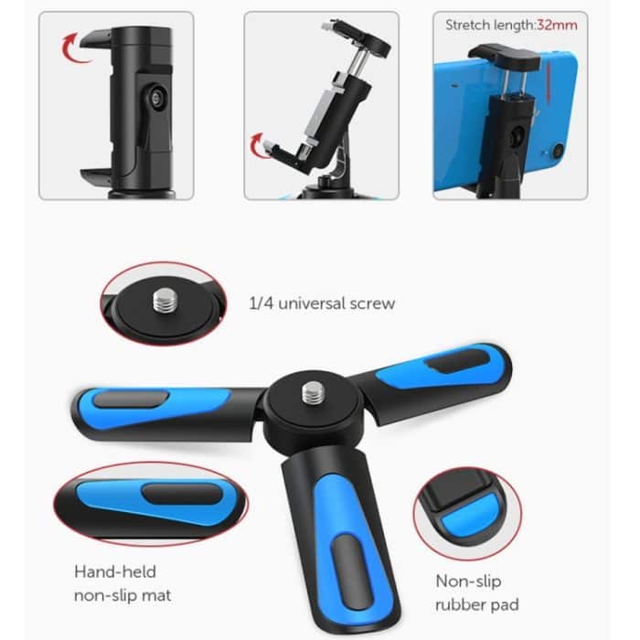 APEXEL APL-JJ08 Mini-Handy-Selfie-Stick-Kamera Live-Desktop-Stativ – Bild 7