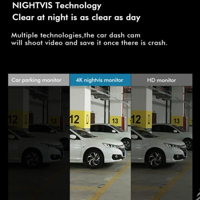 Anytek Q3 4K Fahrrekorder WiFi Dual Record Nachtsichtsensor Mobiler Erkennungsrekorder – Bild 10