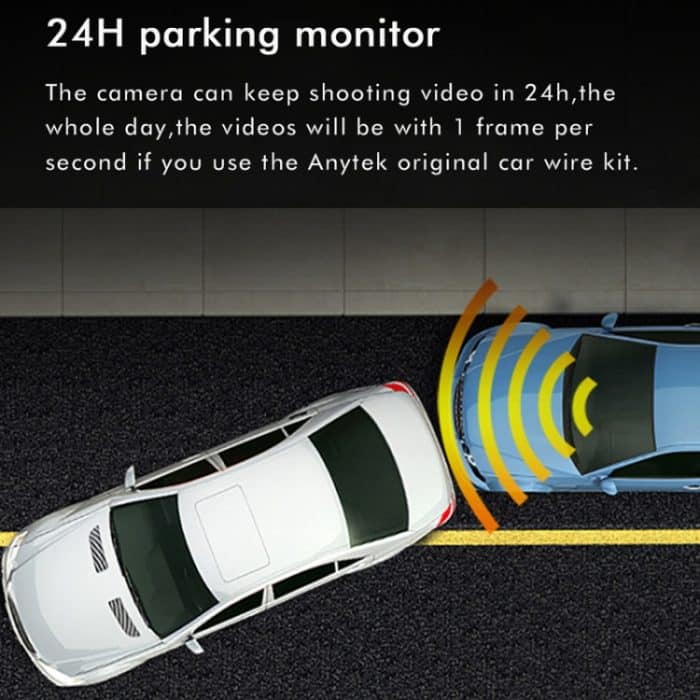 Anytek M12+ 9,66 Zoll großer Bildschirm Dual-Record Fahrrekorder 2K Touchscreen Parkvideo Rückfahrbild – Bild 9