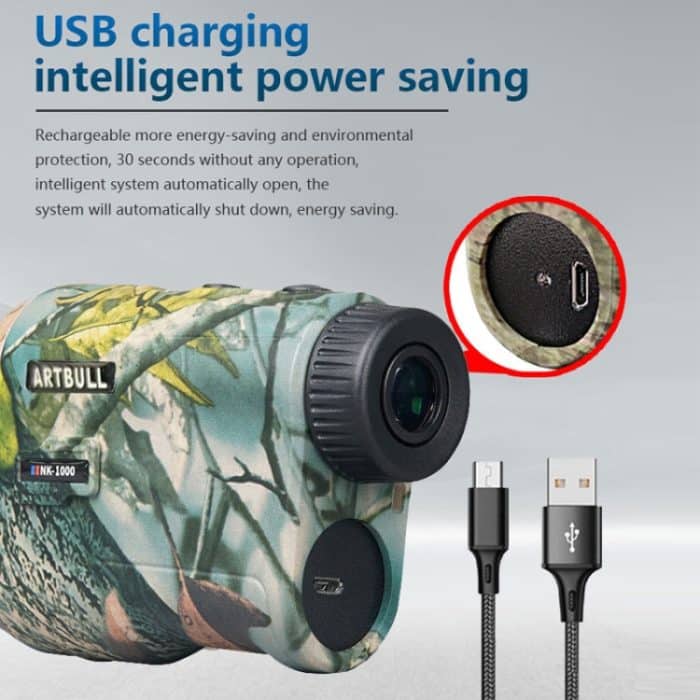 ARTBULL NK-1000 Camouflage Golf-Entfernungsmesser, wiederaufladbares Teleskop, Lieferung in zufälliger Farbe – Bild 11