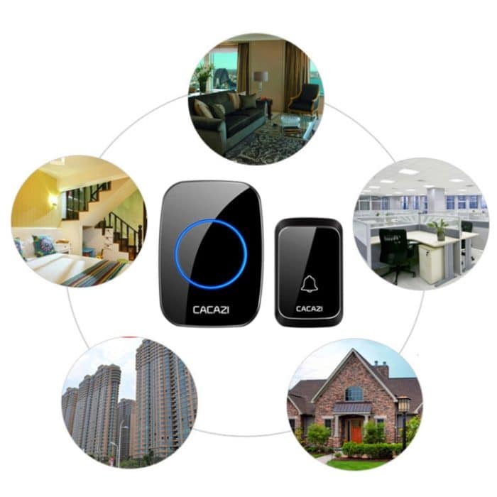 CACAZI A06-DC 1 zu 1 Batterietyp Smart Home Drahtlose wasserdichte Musik-Türklingel – Bild 11