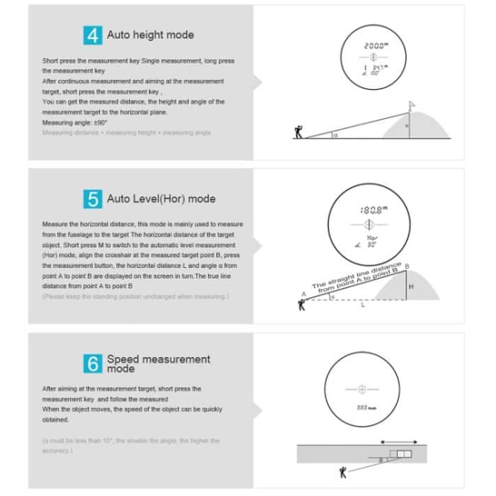ARTBULL PF2E Golf-Neigungskorrektur-Laser-Entfernungsmesser-Außenteleskop – Bild 10