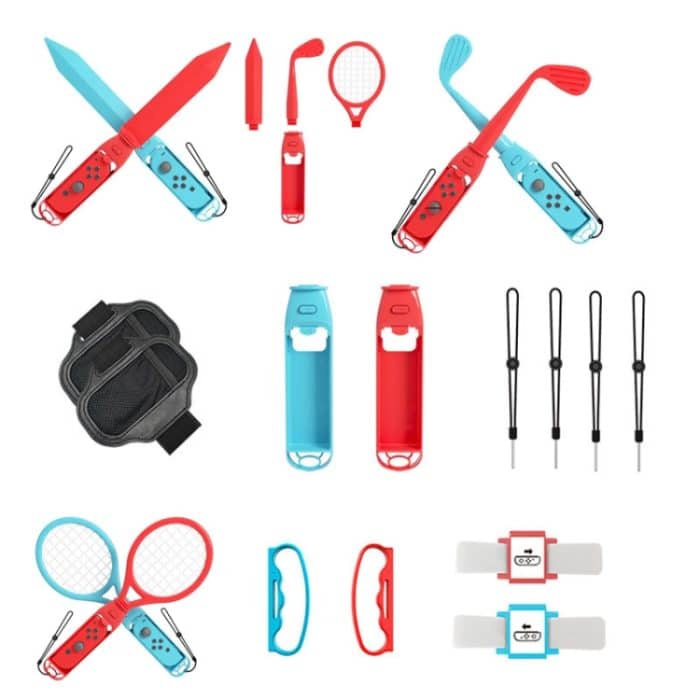 IPLAY HBS-506 für Switch 18-in-1-Lichtschwert + Golfschläger + Somatosensorisches Sport-Set mit Griff, IPLAY 18 In 1 – Bild 2