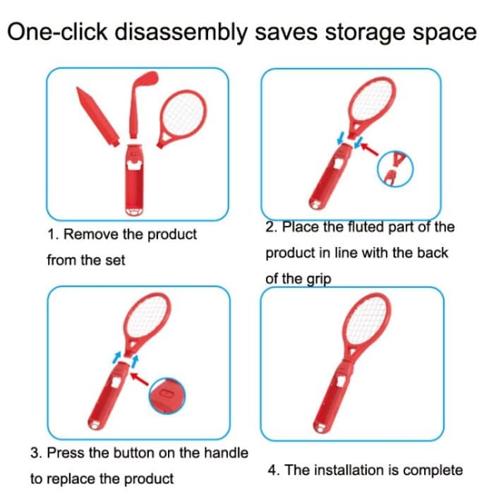 IPLAY HBS-506 für Switch 18-in-1-Lichtschwert + Golfschläger + Somatosensorisches Sport-Set mit Griff, IPLAY 18 In 1 – Bild 10