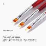 5 Stück Nagelstift Holzstangenwerkzeug Farbverlaufsfärbestift Mehrlinien-Hakenwerkzeug, 5pcs Sweeping Pen – Bild 5