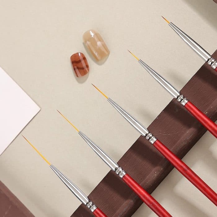 5 Stück Nagel-Feinlinien-Ziehstift, Farbmalerei, Blumenstift, feiner Umriss, Nagelkunststift, No.1 0.6cm, No.2 0.9cm, No.3 1.2cm, No.4 1.8cm, No.5 2.4cm – Bild 6