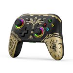 Drahtloses Bluetooth-Gamepad mit somatosensorischer Vibration für Nintendo Switch/SwitchPRO, Black Gold, White Green, Black, White
