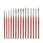Holzstab Nagelbürste Beauty Armor Tools Farbmalstift Zeichenstift, 15pcs/set
