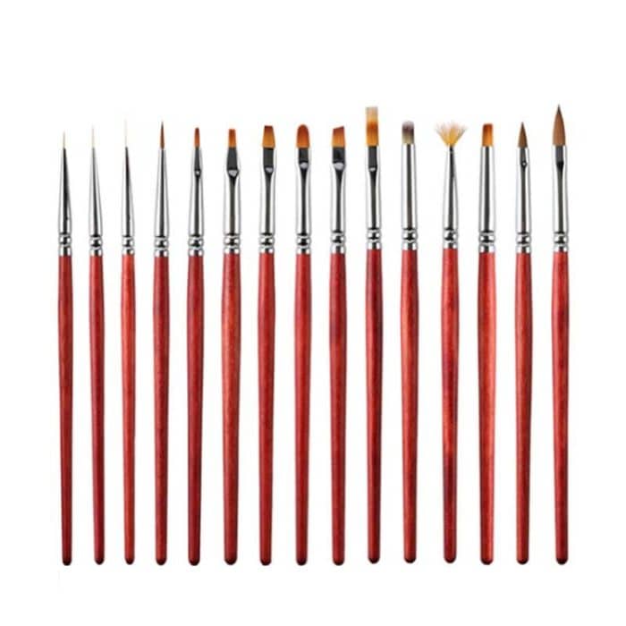 TBD0603717201.jpg Holzstab Nagelbürste Beauty Armor Tools Farbmalstift Zeichenstift, 15pcs/set – Bild 1